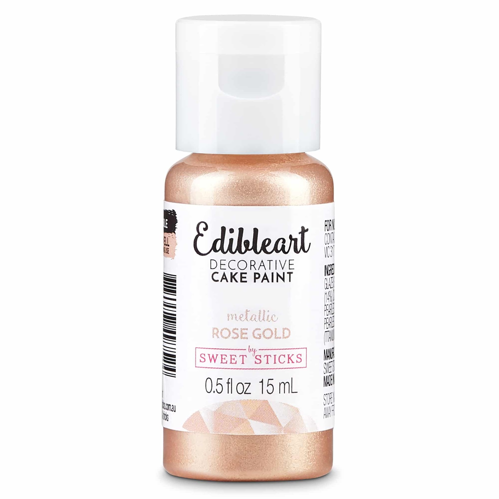 METALLIC ROSE GOLD Edible Art Decorative Paint 15ml