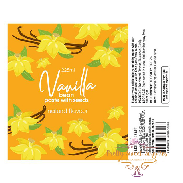 VANILLA BEAN Paste With Seeds Natural 225ml