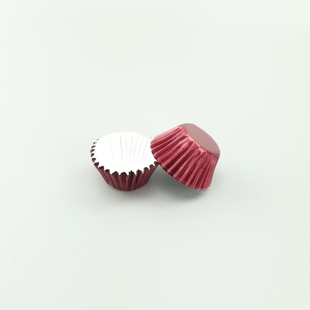 Burgundy Foil Jumbo Cupcake Liners