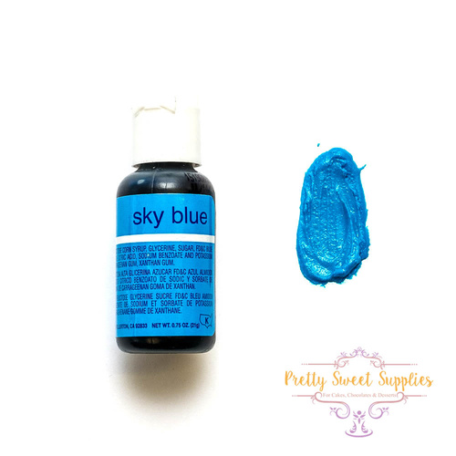 SKY BLUE Chefmaster Gel Colour - 0.7oz