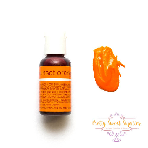 SUNSET ORANGE Chefmaster Gel Colour - 0.7oz