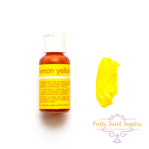 LEMON YELLOW Chefmaster Gel Colour - 0.7oz