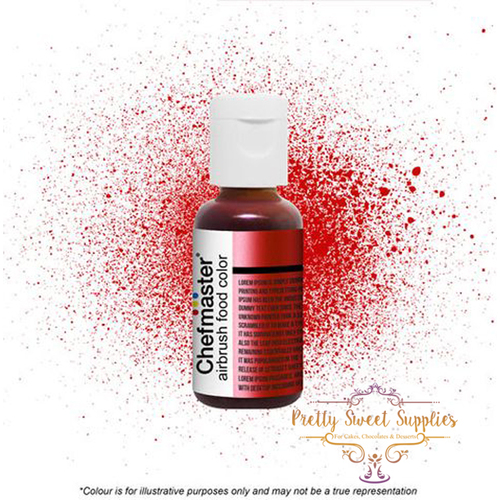 METALLIC RED Chefmaster Airbrush Colour - 0.67 OZ/19 GRAMS