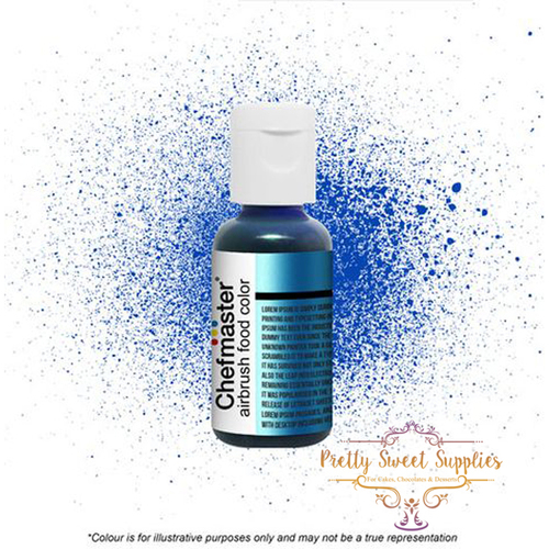METALLIC BLUE Chefmaster Airbrush Colour - 0.67 OZ/19 GRAMS