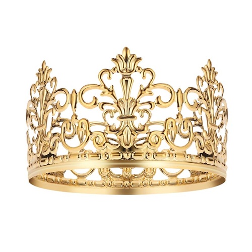 CROWN GOLD Metal Cake Topper