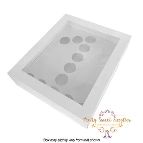 NUMBER 1 Display Cupcake Box with Clear Window - 12 Hole (2x6) - Standard - 4 Inch High