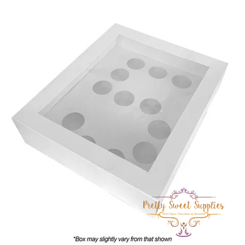 NUMBER 5 Display Cupcake Box with Clear Window - 12 Hole (2x6) - Standard - 4 Inch High