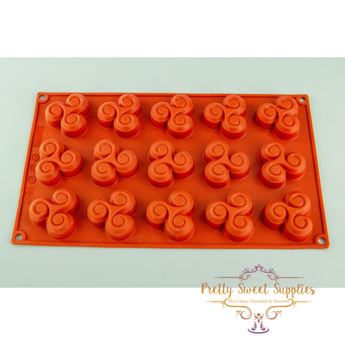 SWIRLS 15 Cavity Silicone Chocolate Flexible Baking Mould