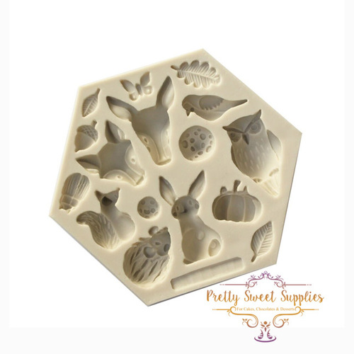 ASSORTED WOODLAND CREATURES ANIMALS Silicone Mould