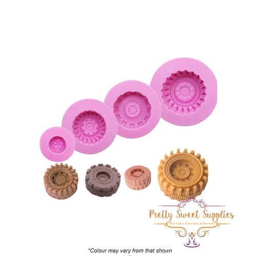 WHEELS Silicone Mould - 4 Wheels