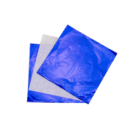 ROYAL BLUE Foil Chocolate Wrap - 4inch x 4inch