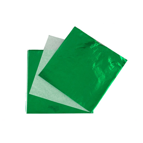 EMERALD GREEN Foil Chocolate Wrap - 4inch x 4inch