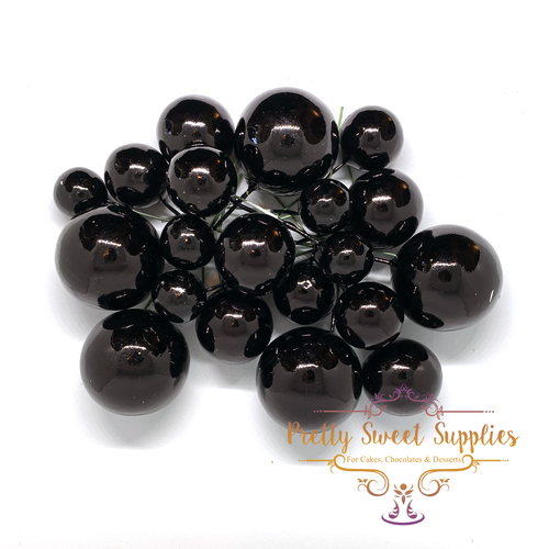 Decorative Cake Balls BLACK - 20 pack