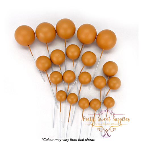 Decorative Cake Balls CARAMEL - 20 pack