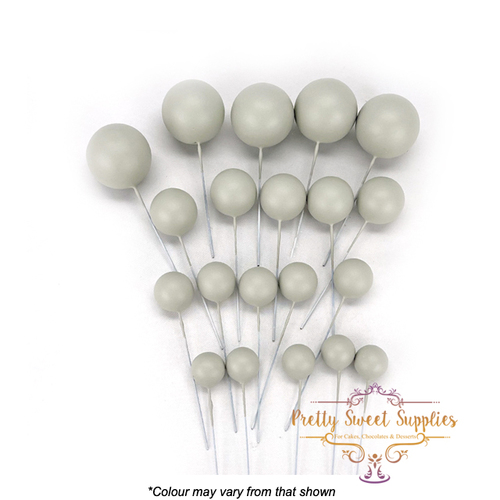 Decorative Cake Balls GREY - 20 pack