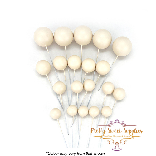 Decorative Cake Balls IVORY - 20 pack