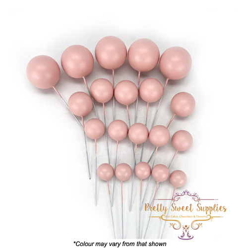 Decorative Cake Balls DUSTY PINK - 20pc