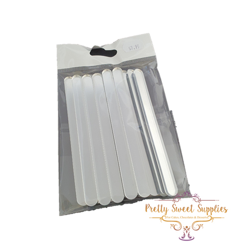 SILVER Cake Popsicle Sticks 12cm - 12pc