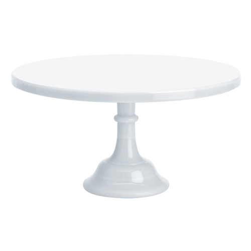 WHITE Glass Cake Stand