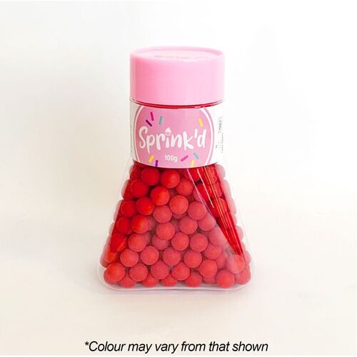 SUGAR BALLS RED Sprinkles 8mm - 100g