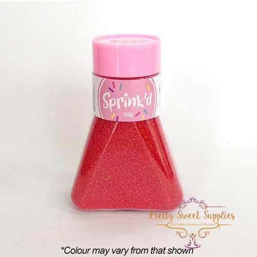 SANDING SUGAR RED Sprinkles - 120G