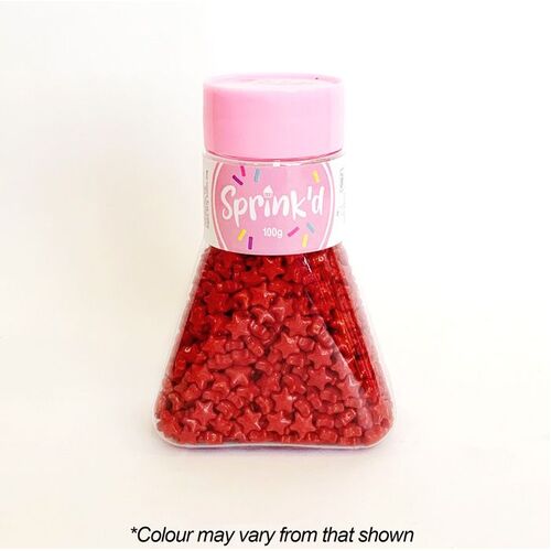 STARS RED Sprinkles 7mm - 100g