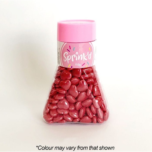 HEARTS RED Sprinkles 12mm - 110g