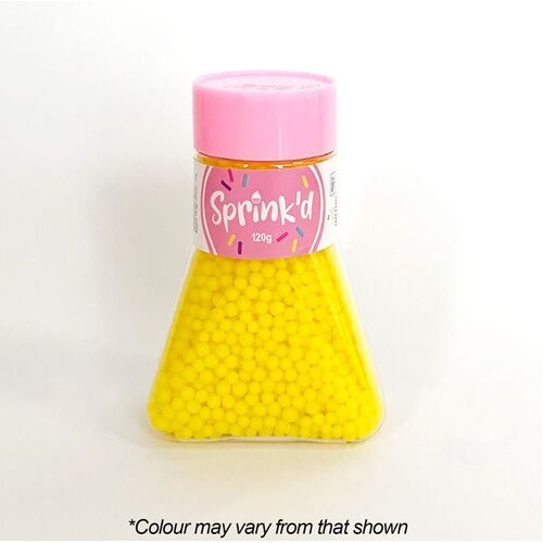 SUGAR BALLS YELLOW Sprinkles 4mm - 120g