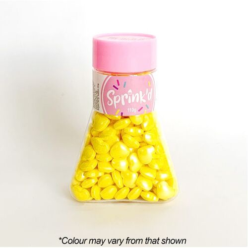 HEARTS YELLOW Sprinkles 12mm - 110g