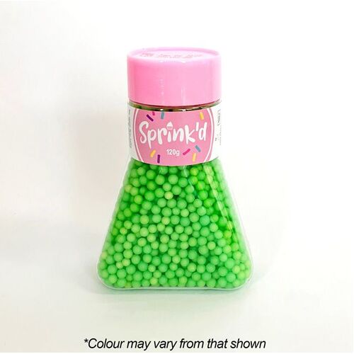 SUGAR BALLS GREEN Sprinkles 4mm - 120g