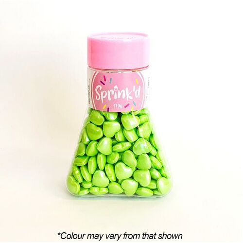 HEARTS GREEN Sprinkles 12mm - 110g