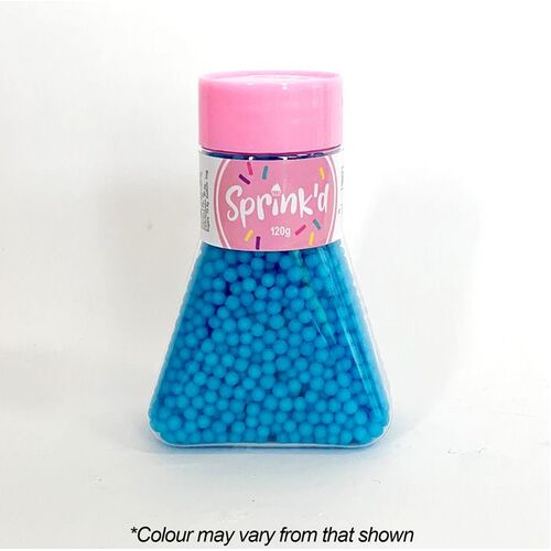 SUGAR BALLS BRIGHT BLUE Sprinkles 4mm - 120g