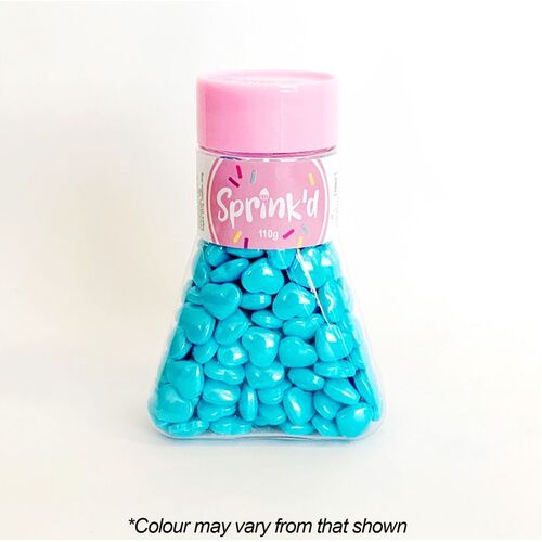 HEARTS BRIGHT BLUE Sprinkles 12mm - 110g