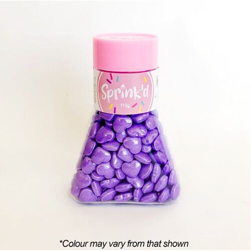 HEARTS PURPLE Sprinkles 12mm - 110g