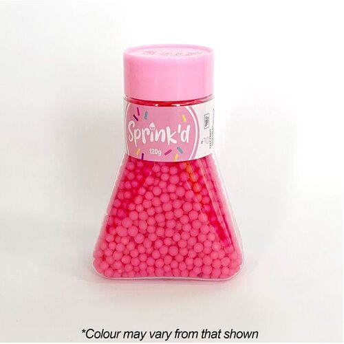SUGAR BALLS BRIGHT PINK Sprinkles 4mm - 120g