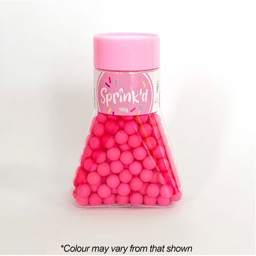 SUGAR BALLS BRIGHT PINK Sprinkles 8mm - 100g
