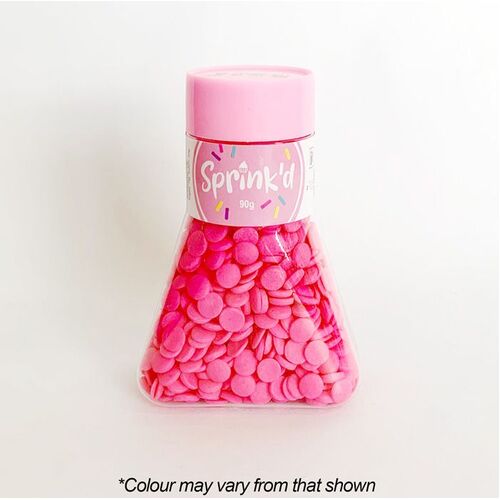 SEQUINS BRIGHT PINK Sprinkles 7mm - 90g