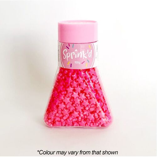 STARS BRIGHT PINK Sprinkles 7mm - 100g