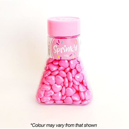 HEARTS PASTEL PINK Sprinkles 12mm - 110g