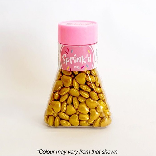 HEARTS GOLD Sprinkles 12mm - 110g