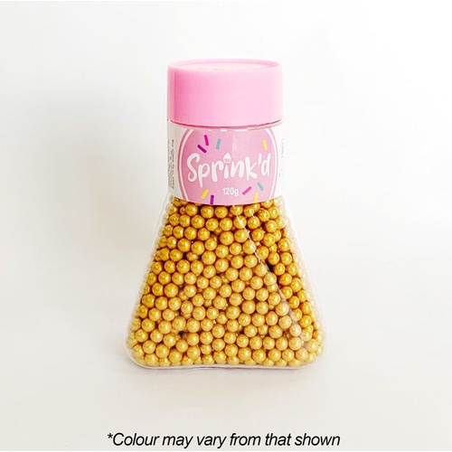 SUGAR BALLS GOLD Sprinkles 4mm - 120g
