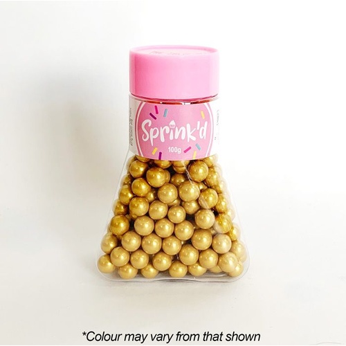 SUGAR BALLS GOLD Sprinkles 8mm - 100g