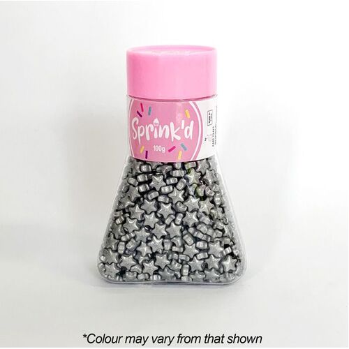 STARS SILVER Sprinkles 7mm - 100g