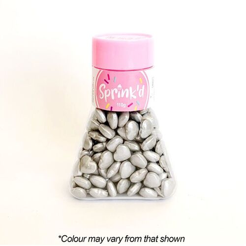 HEARTS SILVER Sprinkles 12mm - 110g