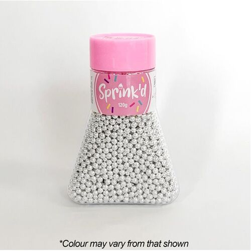 SUGAR BALLS SILVER Sprinkles 4mm - 120g
