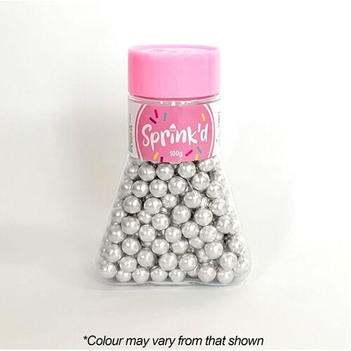 SUGAR BALLS SILVER Sprinkles 8mm - 100g