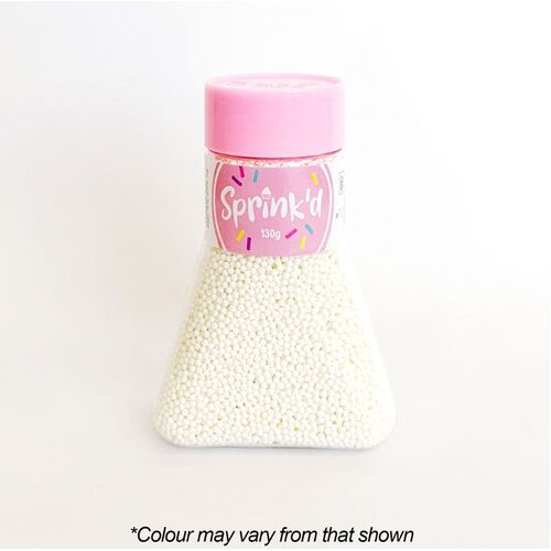 SUGAR BALLS MATTE WHITE Sprinkles 2mm - 110g
