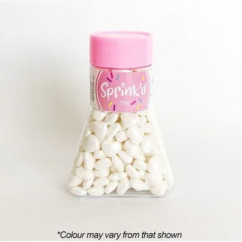 HEARTS WHITE Sprinkles 12mm - 110g