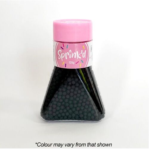 SUGAR BALLS BLACK Sprinkles 4mm - 120g
