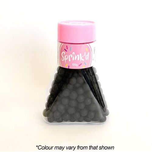 SUGAR BALLS BLACK Sprinkles 8mm - 100g